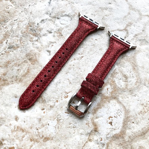 Rouge scintillant slim bande - rouge,