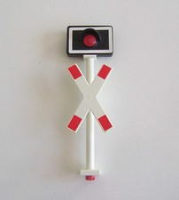PLAYMOBIL (W428) TRAINS - Poteau de Signalisation Passage à Niveau 4306 4383