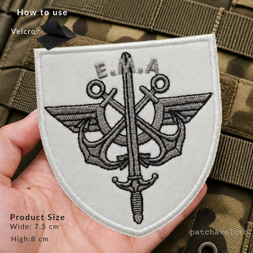 écusson militaire blanc - Écusson,