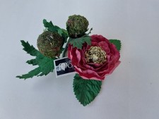 Lot de 7 décos: table, Meuble, vêtement couleur: rouge antique, vert diam. 12 cm