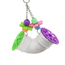 Multicolore perroquet jouets Pipeline oiseau à mâcher jouet Cage suspendu