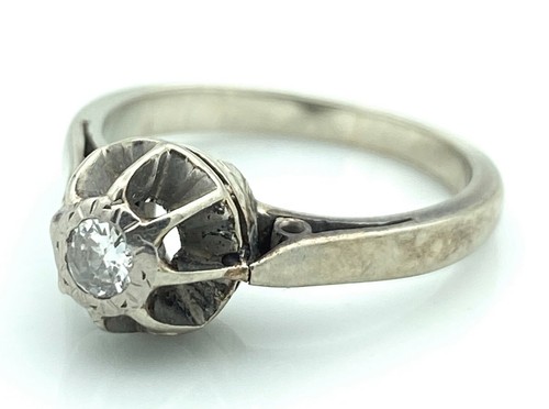 Magnifique bague solitaire - bague, or