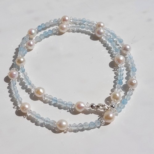 Collier argent perles - collier,