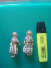 2 poupée de poche mignonnette ancienne biscuit  10jt25