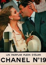 Publicité papier Parfum. Perfume ad Numéro 19 de CHANEL 1983