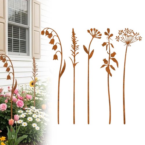 5pcs décoration jardin métal - 5pcs,
