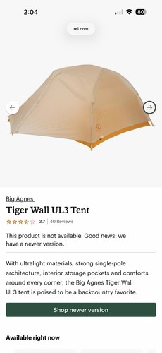 Big agnes person - big, wall