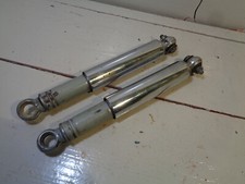Paire Amortisseurs Lisse chrome Mobylette Peugeot motobecane lispa italy