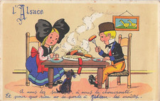 CP ILLUSTREE L'ALSACE - AUTOUR CHOUCROUTE - 46898
