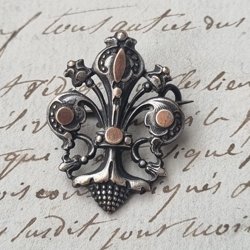 Broche ancienne fleurs - fleurs, de