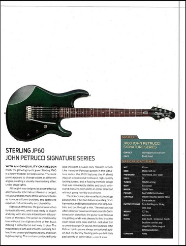 Music man sterling jp60 john - music,