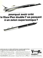 publicité Advertising  1222  1968  Visor Pen stylo double 7 Air France  Concorfe