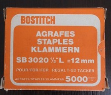 Boîte 5000 agrafes Staples Klammern Bostitch Vintage