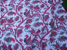 ANCIEN  COUPON DE TISSU SARMACANDE ROMANEX FOND CLAIR - TIS 227/1