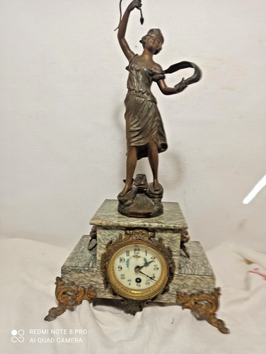 Pendule 1900 marbre regule - 1900, et