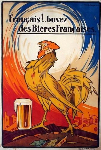 Plaque métal ville pub - , bière
