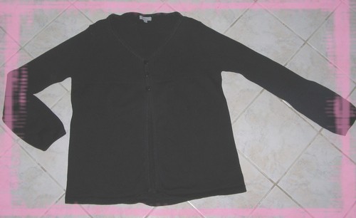 Gilet cardigan femme noir tex - cardigan,