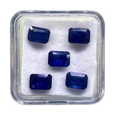 5 Pcs Saphir Bleu Naturel