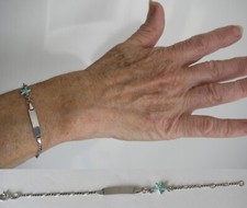 L:16cm / joli Bracelet gourmette enfant VIERGE 3GR Argent MASSIF 925  / N°231