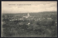 CPA Saint-Auvent, Vue générale prise de Taponnat 1907 