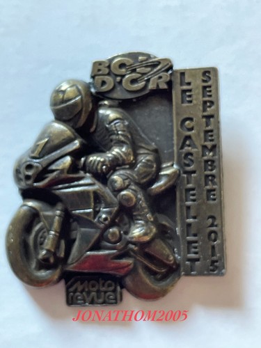 Broche medaille moto bol or - broche,