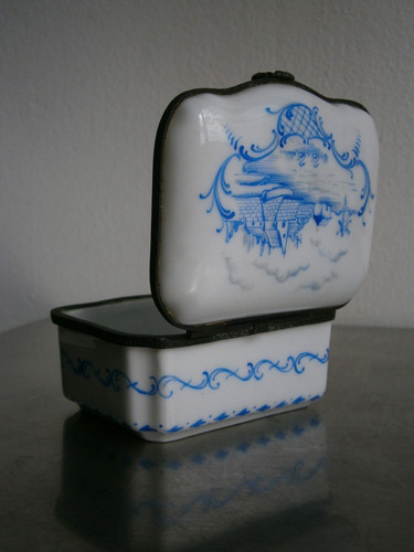 Boite porcelaine monture - porcelaine,