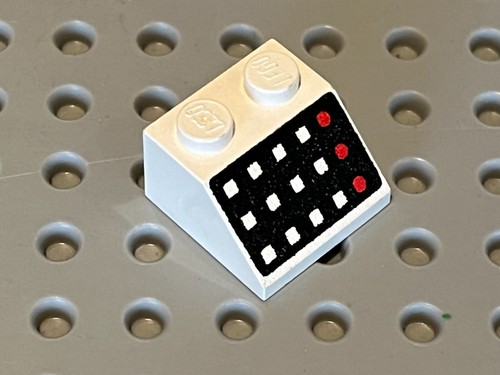 Lego white slope brick 3039p32 - white,