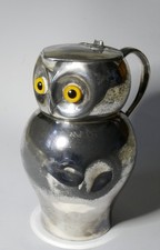 Chocolatière Victorienne William Hutton & Sons 1896 – métal argenté, chouette