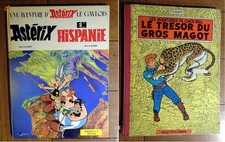 LOT DE 2 BD ANCIENNES ASTERIX EN HISPANIE ET CHICK BILL LE TRESOR DU VIEUX MAGOT