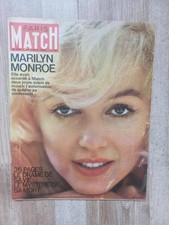 PARIS MATCH N° 697 du 16 AOUT 1962 MARILYN MONROE 2 jours avant de mourir