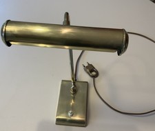 Ancienne Lampe de Notaire, Banquier Piano Articulé en Laiton Années 60