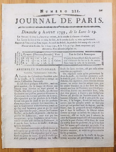 Droit chasse 1789 necker - de,