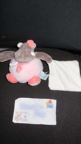 Doudou hippopotame zoé rose - doudou,