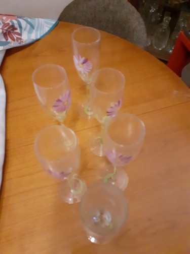 Verres vins peint a - 6,