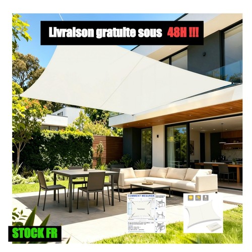 Voile ombrage rectangulaire - voile, d'ombrage