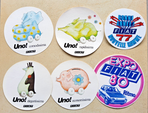 Lot stickers fiat uno ritmo - 6,