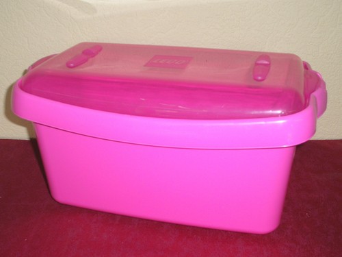 Boite rangement lego rose - rangement,