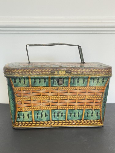 Ancienne boite panier tôle - ancienne,