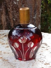 Ancienne Lampe Berger Overlay Rouge Rubis Saint Louis