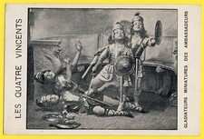 cpa CIRQUE et PERSONNAGES Les 4 VINCENTS Gladiateurs Miniatures BARNUM & BAILEY