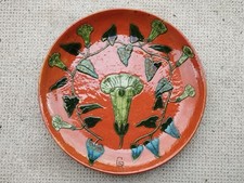 plat terre cuite nyon GERVAIS 1912 art nouveau céramique suisse swiss pottery