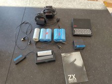 Ordinateur vintage Sinclair ZX81 + imprimante ZX Printer + RAM 16K + accessoires