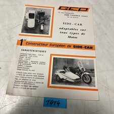 Side-car GEP moto prospectus ancien brochure catalogue catalogue publicité