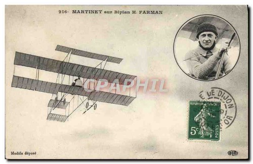 Martinet sur biplan - martinet, farman
