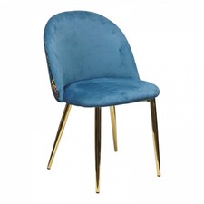 Chaise double tapissée bleue