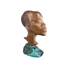 Tête De Femme En Bronze Et