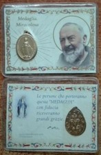 Père Pio - Image Avec Médaille Miraculeuse