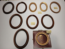 lot de dix cadres: 9 ovales et 1 rond bois massif excellent état