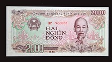 VIETNAM Billet 2000 dong - 1988 - Pick107a * UNC / NEUF