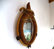 Miroir cordes  ovale par